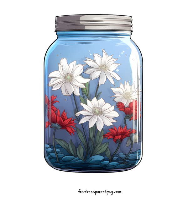 Free Mason Jar Mason Jar Flower Glass Jar For Mason Jar Clipart Transparent Background