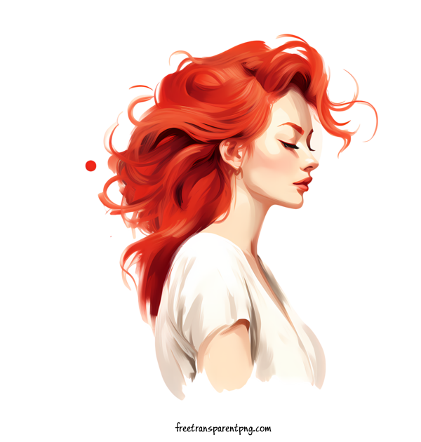 Free Red Hair Love Your Red Hair Day Red Hair Wavy Hair For Love Your Red Hair Day Clipart Transparent Background