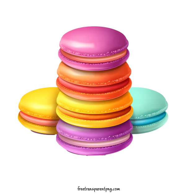 Free Macaroon Macaroon Colorful Stacked For Macaroon Clipart Transparent Background