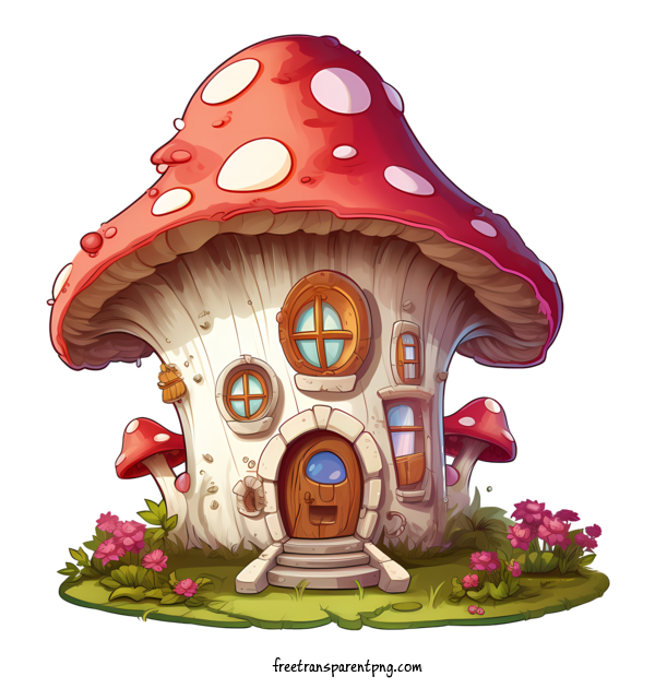Free Mushroom House Mushroom House Mushroom House Gnome House For Mushroom House Clipart Transparent Background