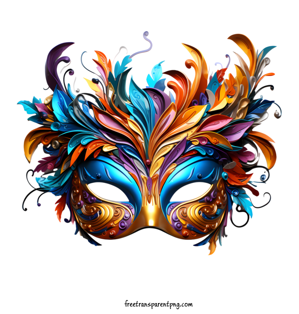 Free Carnival Festival Mask Carnival Festival Mask Colorful Feathers For Carnival Festival Mask Clipart Transparent Background