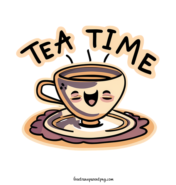 Free Tea Time Tea Time Tea Time Coffee Cup For Tea Time Clipart Transparent Background
