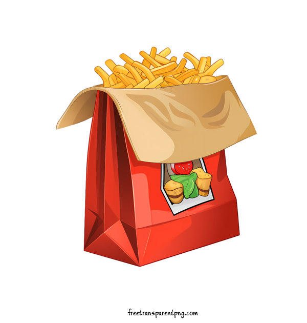 Free Food Delivery Bag Food Delivery Bag Chips French Fries For Food Delivery Bag Clipart Transparent Background