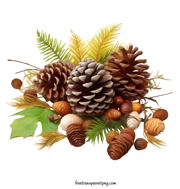 Free Pinecone Pinecone Autumn Leaves Cones For Pinecone Clipart Transparent Background