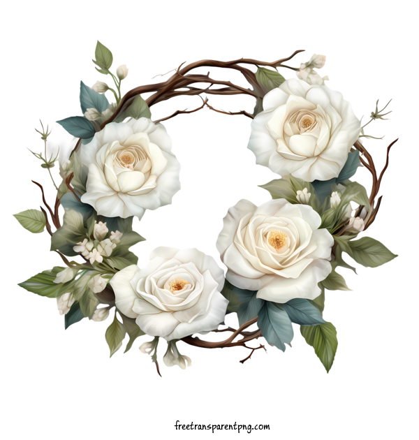 Free White Rose Flower White Rose Flower White Roses Wreath For White Rose Flower Clipart Transparent Background