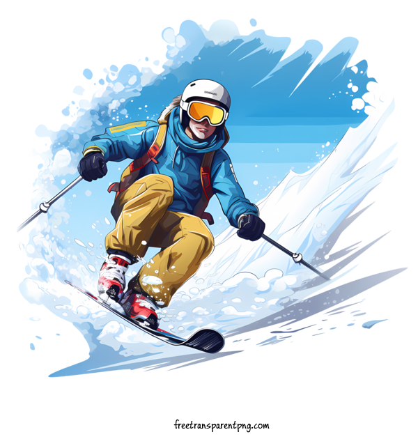 Free Ski Day Ski Day Skier Skiing For Ski Day Clipart Transparent Background