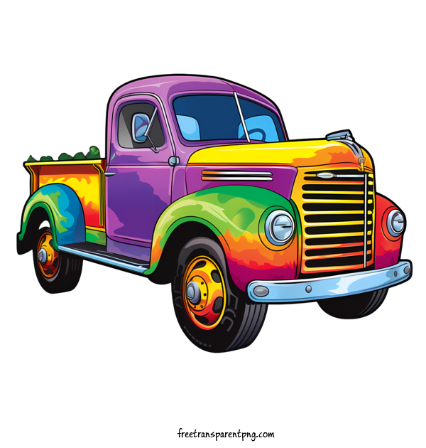 Free Vintage Truck Vintage Truck Colorful Vintage For Vintage Truck Clipart Transparent Background