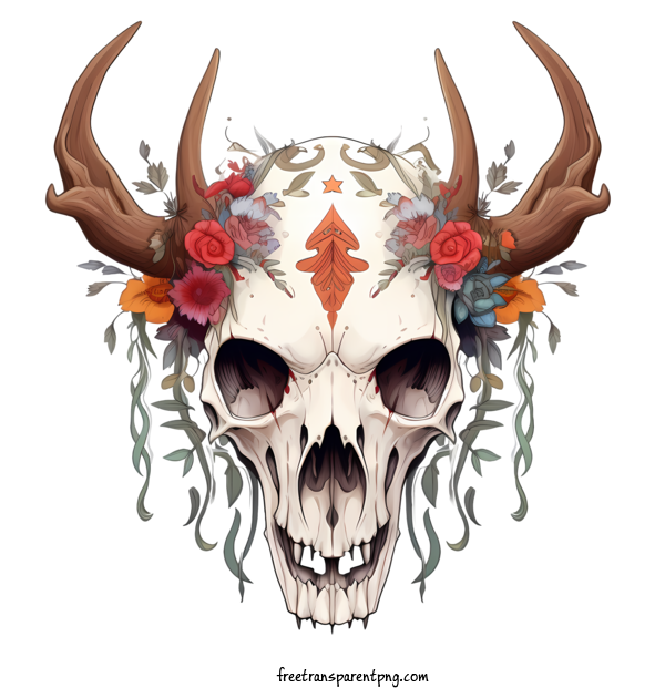 Free Deer Skull Deer Skull Skull Horns For Deer Skull Clipart Transparent Background