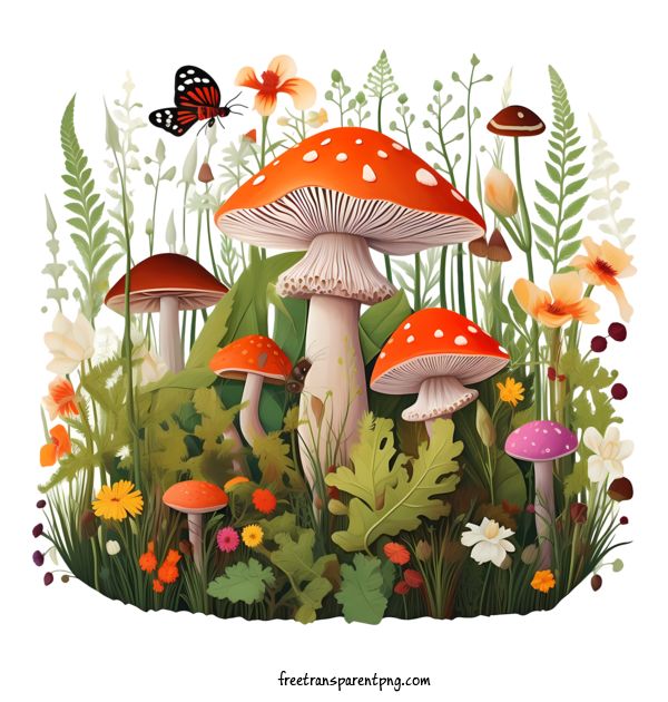 Free Mushroom House Mushroom House Mushrooms Flowers For Mushroom House Clipart Transparent Background
