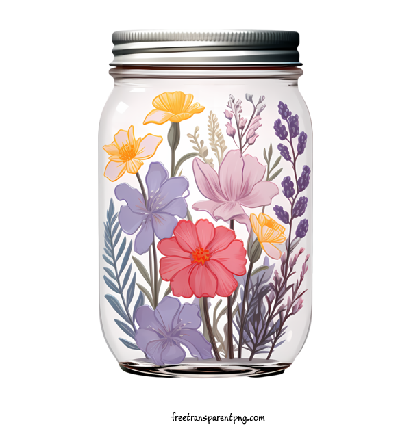 Free Mason Jar Mason Jar Mason Jar Floral Design For Mason Jar Clipart Transparent Background