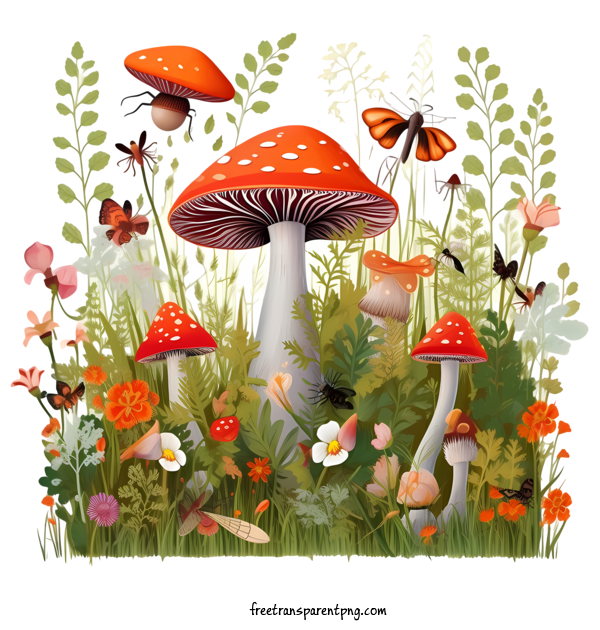 Free Mushroom House Mushroom House Mushrooms Moss For Mushroom House Clipart Transparent Background