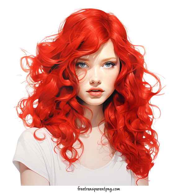 Free Red Hair Love Your Red Hair Day Red Long Hair For Love Your Red Hair Day Clipart Transparent Background