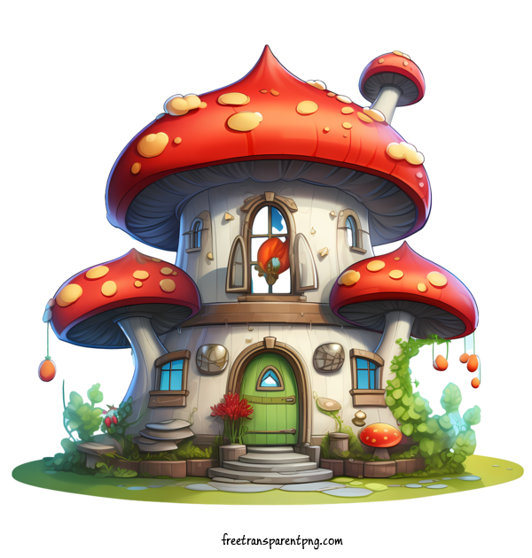 Free Mushroom House Mushroom House Toadstool Mushroom For Mushroom House Clipart Transparent Background