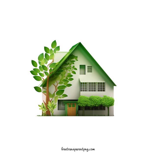 Free Eco House Eco House Eco Friendly Green Home For Eco House Clipart Transparent Background