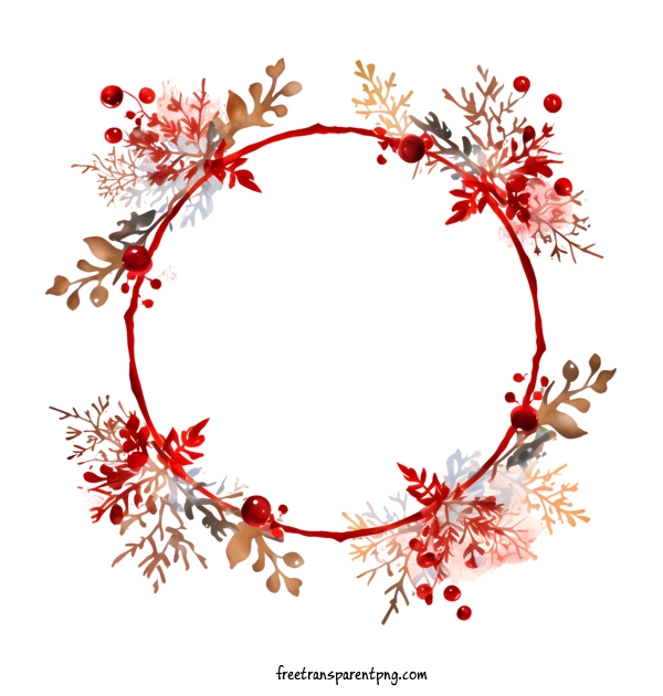 Free Christmas Christmas Frame Red Wreath Holiday Wreath For Christmas Frame Clipart Transparent Background