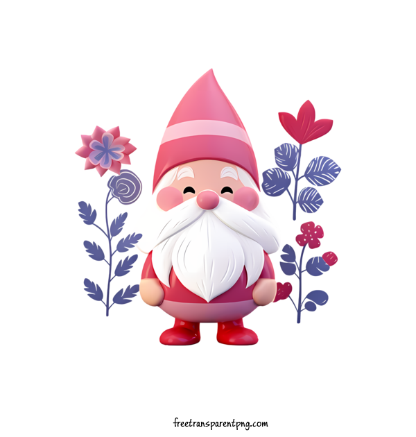 Free Christmas Gnome Christmas Gnome Gnome Pink For Christmas Gnome Clipart Transparent Background