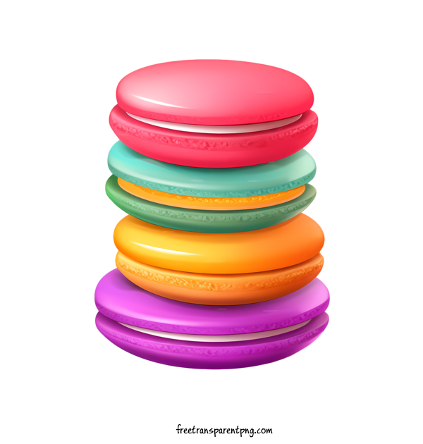 Free Macaroon Macaroon Pink Yellow For Macaroon Clipart Transparent Background
