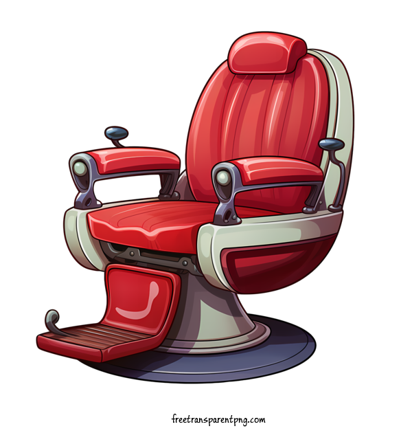 Free Hair Salon Hair Salon Hairdresser's Chair Red Leather Chair For Hair Salon Clipart Transparent Background