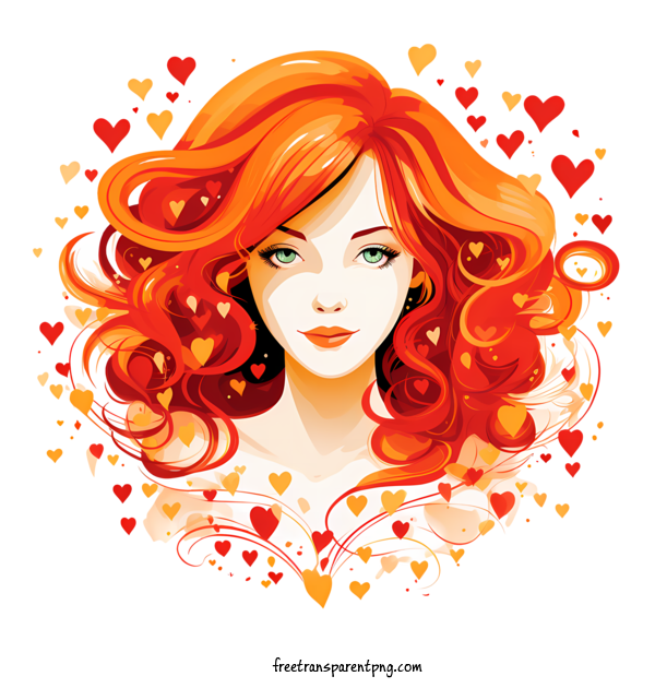 Free Red Hair Love Your Red Hair Day Girl Red Hair For Love Your Red Hair Day Clipart Transparent Background