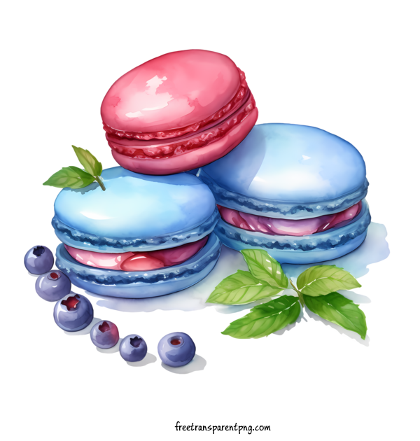 Free Macaroon Macaroon Pastry Berries For Macaroon Clipart Transparent Background
