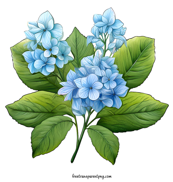 Free Hydrangea Flower Hydrangea Flower Blue Hydrangea Flower For Hydrangea Flower Clipart Transparent Background