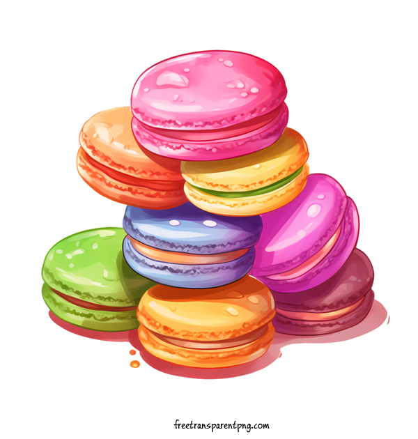 Free Macaroon Macaroon Colorful Desserts For Macaroon Clipart Transparent Background