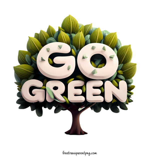 Free Go Green Go Green Tree Green For Go Green Clipart Transparent Background