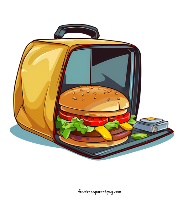 Free Food Delivery Bag Food Delivery Bag Hamburger Fast Food For Food Delivery Bag Clipart Transparent Background