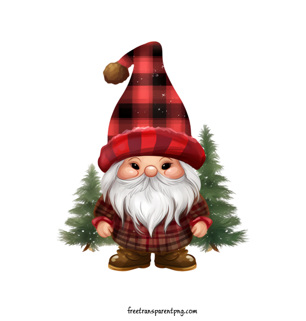 Free Christmas Gnome Christmas Gnome Gnome Plaid For Christmas Gnome Clipart Transparent Background