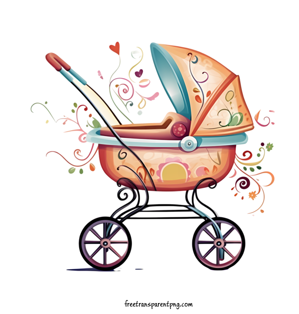 Free Baby Baby Stroller Baby Carriage For Baby Clipart Transparent Background