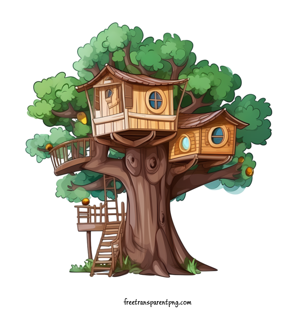 Free Tree House Tree House Tree House House On A Tree For Tree House Clipart Transparent Background