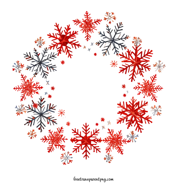 Free Christmas Christmas Frame Snowflakes Wreath For Christmas Frame Clipart Transparent Background
