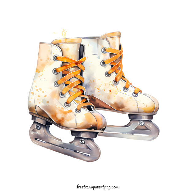 Free Skating Shoes Skating Shoes Ice Skates Watercolor For Skating Shoes Clipart Transparent Background