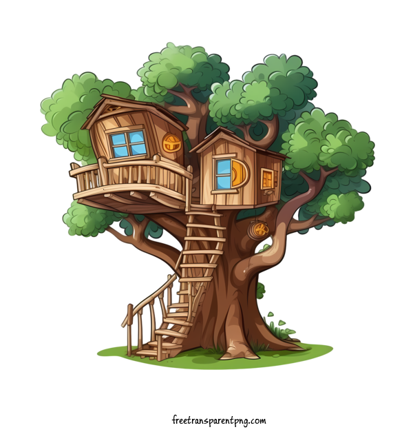 Free Tree House Tree House Tree House Wooden Treehouse For Tree House Clipart Transparent Background