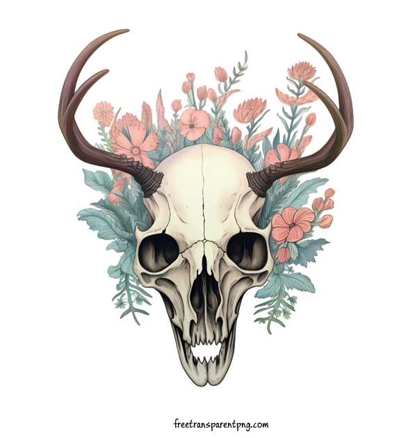 Free Deer Skull Deer Skull Skull Deer Antlers For Deer Skull Clipart Transparent Background
