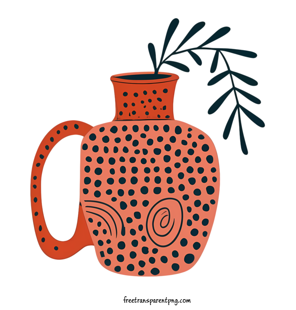 Free Scandinavian Pottery Scandinavian Pottery Vase Orange For Scandinavian Pottery Clipart Transparent Background
