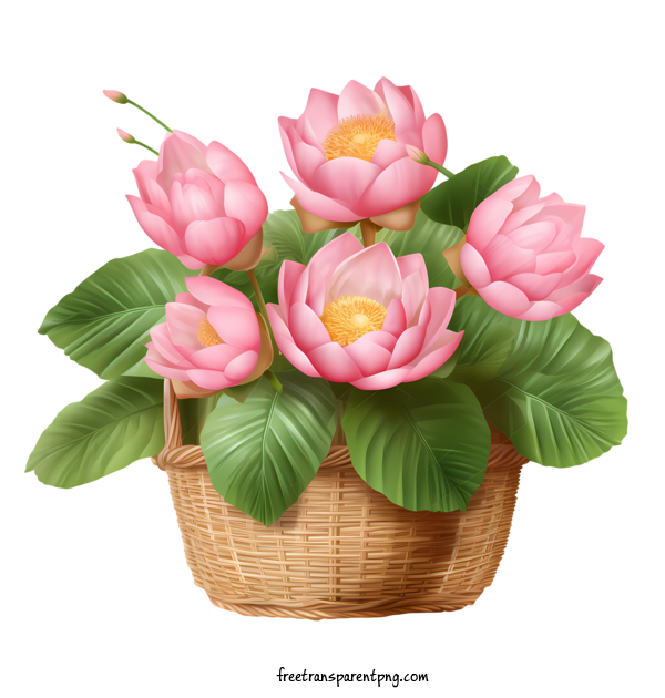 Free Lotus Flower Lotus Flower Flowers Basket For Lotus Flower Clipart Transparent Background