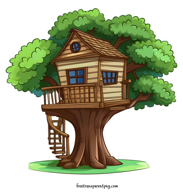Free Tree House Tree House Tree House Wooden Tree House For Tree House Clipart Transparent Background