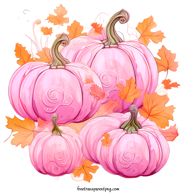 Free Pink Pumpkin Pink Pumpkin Pink Pumpkins Fall Leaves For Pink Pumpkin Clipart Transparent Background
