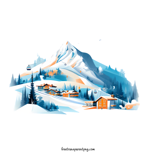 Free Ski Day Ski Day Mountain Village For Ski Day Clipart Transparent Background