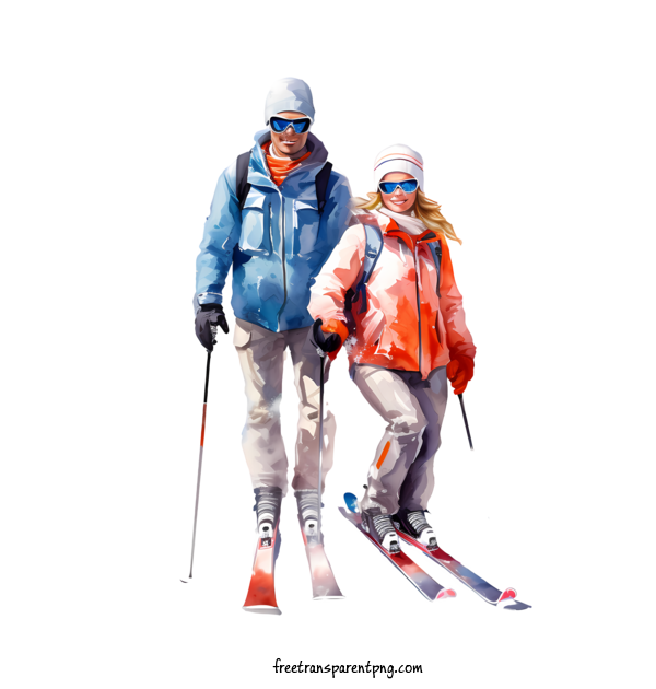 Free Ski Day Ski Day Watercolor Skier For Ski Day Clipart Transparent Background
