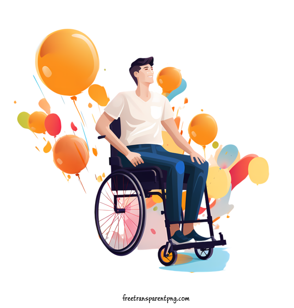 Free Persons With Disabilities Persons With Disabilities Wheelchair Paralyzed For Persons With Disabilities Clipart Transparent Background