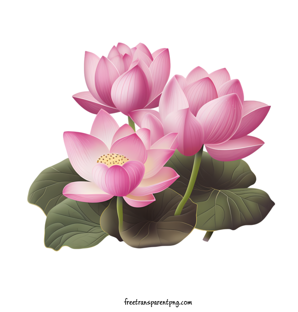Free Lotus Flower Lotus Flower Pink Flowers Water Lily For Lotus Flower Clipart Transparent Background
