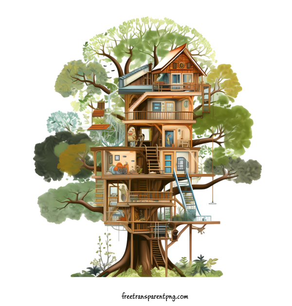 Free Tree House Tree House Tree House Forest For Tree House Clipart Transparent Background