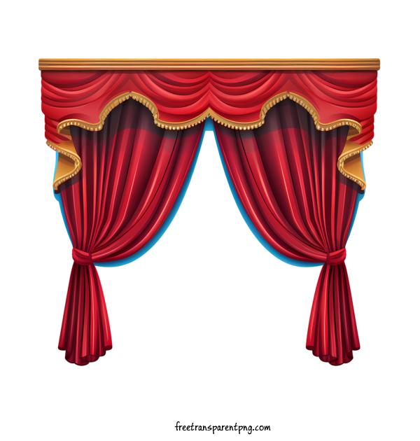 Free Red Curtain Red Curtain Window Curtains For Red Curtain Clipart Transparent Background