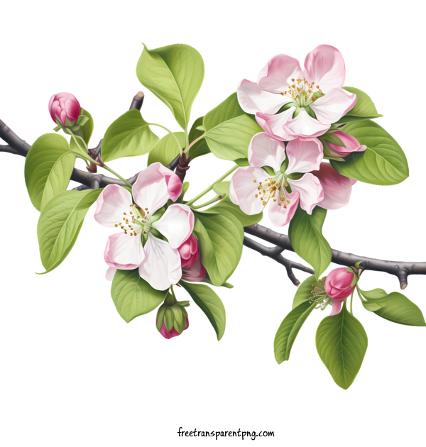 Free Apple Blossom Apple Blossom Blossom Apple For Apple Blossom Clipart Transparent Background