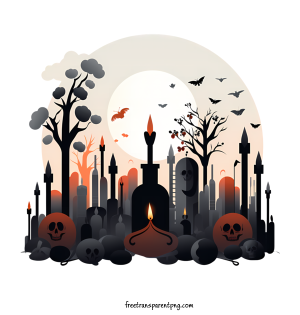 Free All Souls Days All Souls Days Night Halloween For All Souls Days Clipart Transparent Background