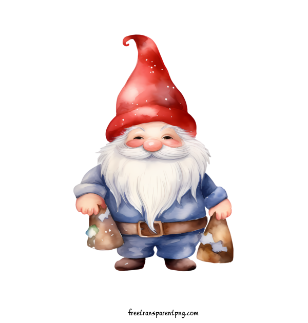 Free Christmas Gnome Christmas Gnome Gnome Watercolor For Christmas Gnome Clipart Transparent Background