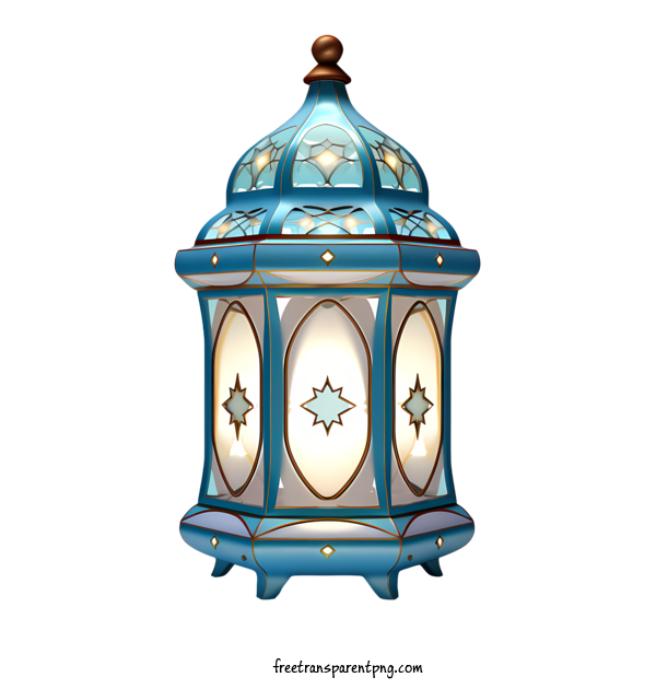 Free Islamic Lantern Islamic Lantern Light Blue For Islamic Lantern Clipart Transparent Background