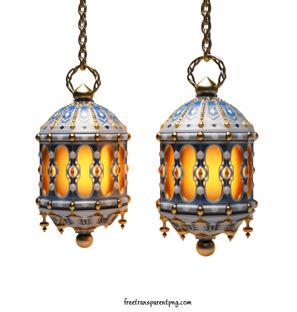 Free Islamic Lantern Islamic Lantern Blue Ornate For Islamic Lantern Clipart Transparent Background